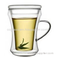 Hand Blown Insulated Double Wall Glass Tea Cup