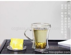 Hand Blown Insulated Double Wall Glass Tea Cup