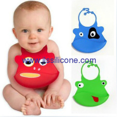 Durable and cartoon designed silicone infant bibs