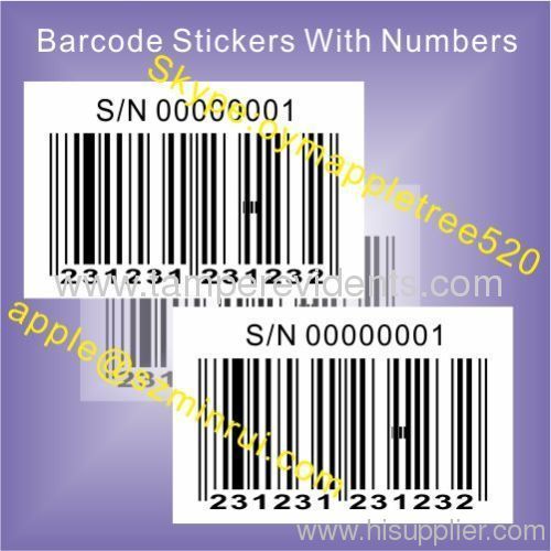 Anti-counterfeiting Barcode Asset Sticker