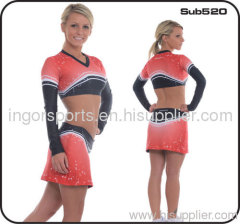 Polyester / Spandex Cheerleading Sportswear High Breathblility