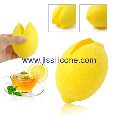Shinning lemon shaped silicone lemon juicer