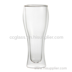 Insulated Hand Blown Double Wall Glass Cup