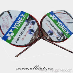 Titanium badminton racket in daily use