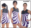 Beautiful Stripe Cheerleading Sportswear with Inside Underwear