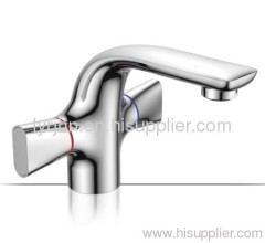 Single lever basin tap
