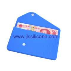 Envelope shaped silicone wallet bag