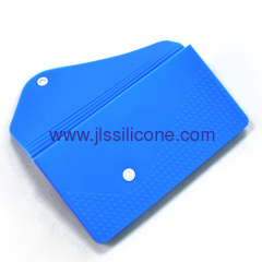 Envelope shaped silicone wallet bag