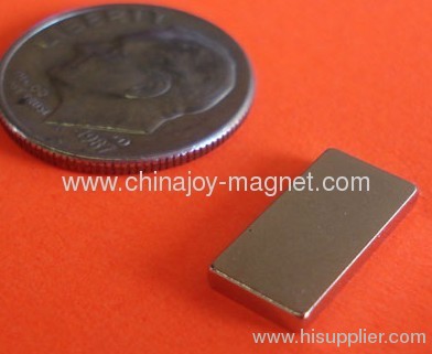 N45 Rare Earth Magnets 1/2 in x 1/4 in x 1/16 in Neodymium Block