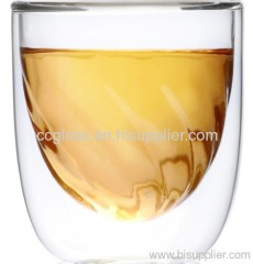Borosilicate Mouth Blown Double Wall Glass Coffee Cup