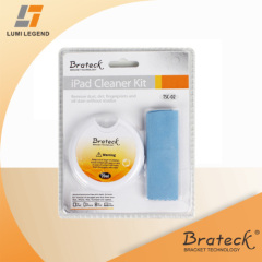 Screen cleaning kits with cloth and gel spray