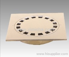 Square Brass High Anti-Odor Floor Drain with Polish