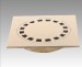 Square Brass High Anti-Odor Polished Floor Drain with Outlet Diameter 40mm