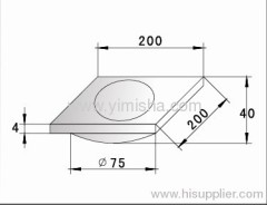 Square Brass High Anti-Odor Floor Drain with Polish in Yellow Color with Outlet Diameter 75mm