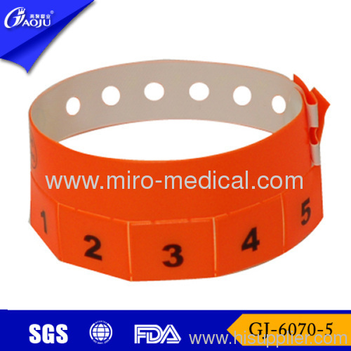 GJ-6070-5 Vinyl disposable armband for ticket use