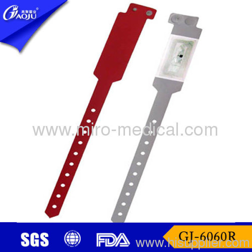 GJ-6060R Disposable chip id wristbands