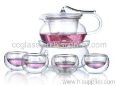 High Quality Insulated Glass Teapot Coffee Pot