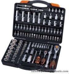 111 pcs 1/4"&1/2"Drive Socket Set Flexible Extension Bar socket wrench