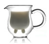 Hand Blown Double Wall Glass Milk Cup