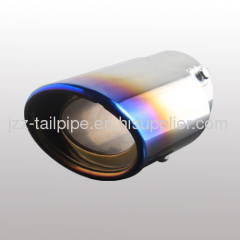 Blue universal stainless steel modified car muffler tip