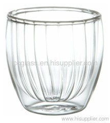 Elegant Innovative Design Double Wall Glass Tea Cups