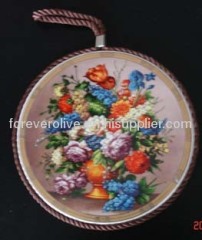 round ceramic plate with decal for Various Size