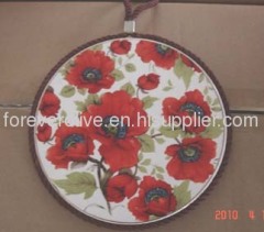 round ceramic plate with decal for Various Size