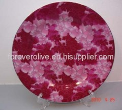 ceramic plate with especial printing for home