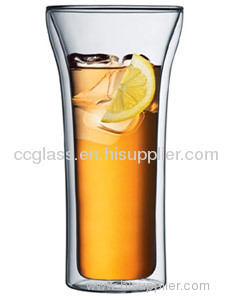 Eco-friendly Highly Transparent Double Wall Glass Beer Glasses