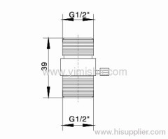 Brass Chrome Plated Two General Formula Ceramic Sheet Valve with Male Connect