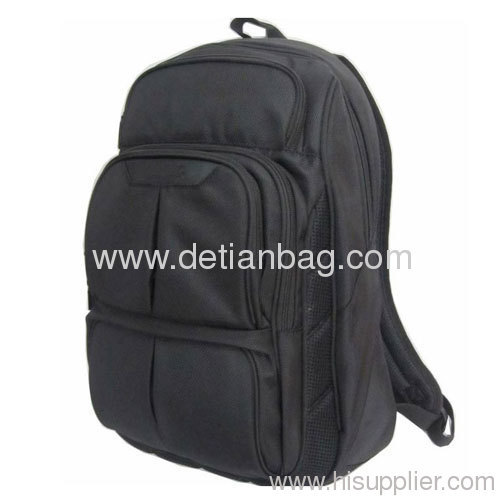 Black good quality padded 17 inch computer travel backpacks for college