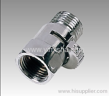 Brass chrome plated ceramic sheet valve with male and female connect