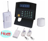 LCD display and keypad monitor and intercom auto dial smart wireless home alarm system with smoke detector