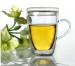 Eco-friendly Double Wall Glass Tea Cups For Caramel Macchiato