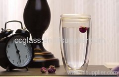 Hand Blown Pyrex Double Wall Glass Cups