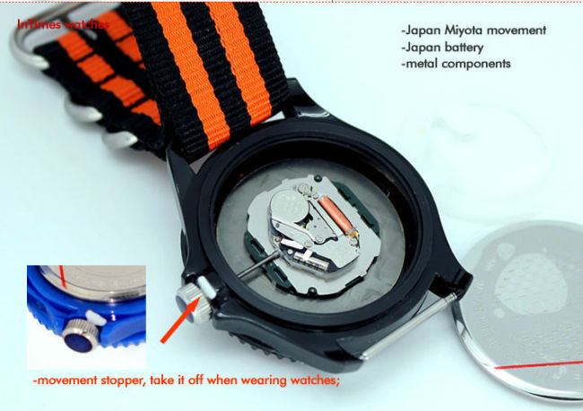 Brand quartz watch for men IT-057N 44mm plastic case Japan quart watch from Intimes quartz watch collection