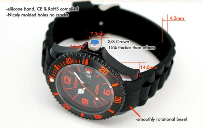 2013 china watches Intimes 44mm for men Japan movt plastic case 5ATM