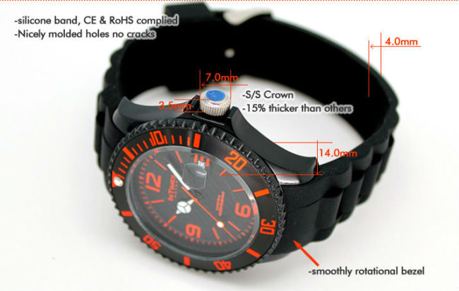 Intimes sport watch IT-057S watch movement japan quartz 5ATM water-resistant plastic case silicon band