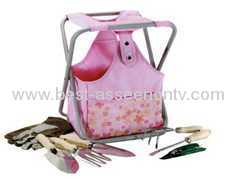colourful garden tools kit for children with apron