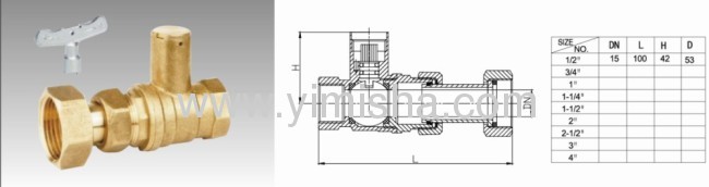 Brass Butterfly Handle Two General Formula Hard Seal Ball Valve with Flex Conuedor and Lock