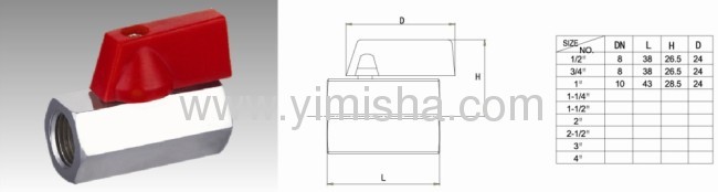 Brass Two General Formula Hard Seal Ball Valve