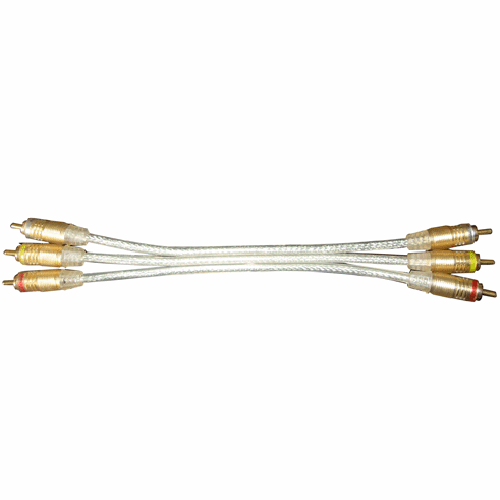 Gold and White Y002 RCA cable