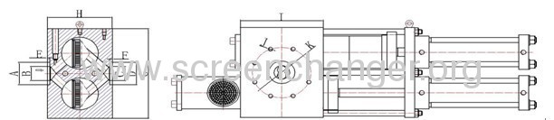 Dual-plate hydraulic screen changer with double working position