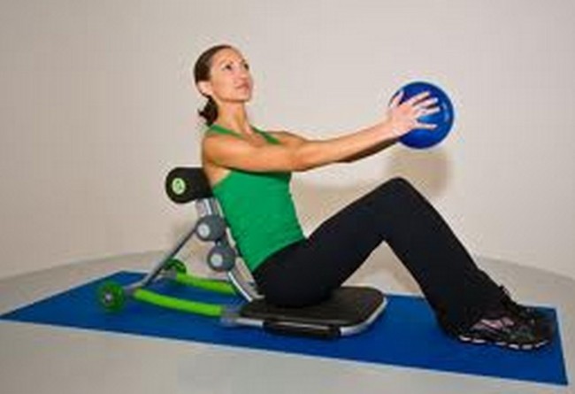 Total core with digital counter and yoga ball