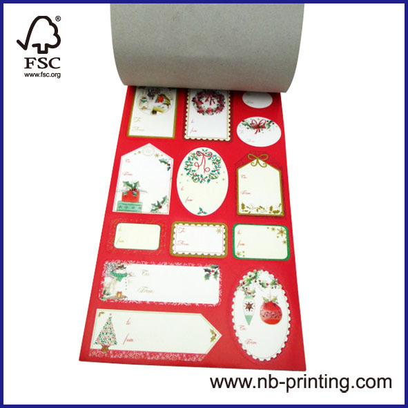good quality adhesive gift tags/sticker lables for Christmas/gift decoration