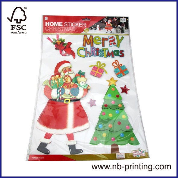 PVC removable Christmas wall stickers/home stickers ECO-friendly