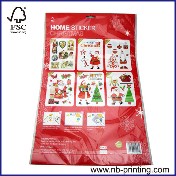 PVC removable Christmas wall stickers/home stickers ECO-friendly