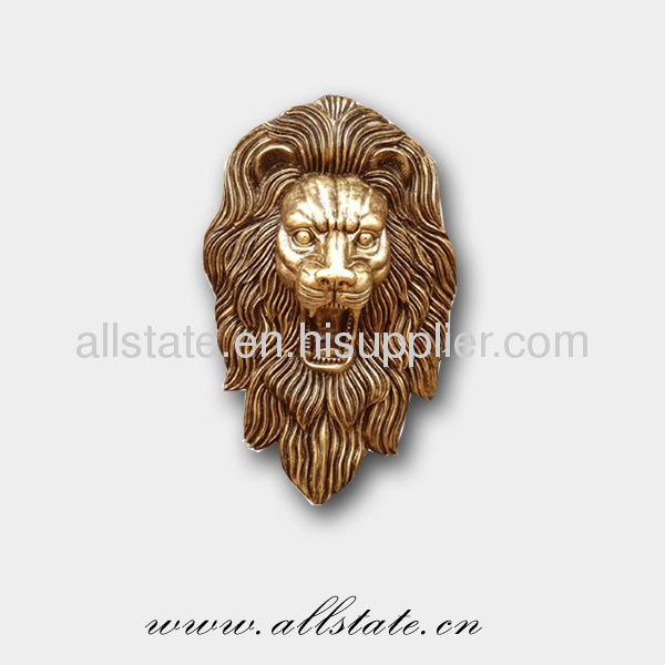 Lion Head Bronze Sculpture