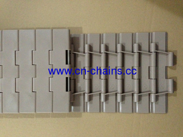 Flat top double hinge plastic conveyor chains (RW821-K750)