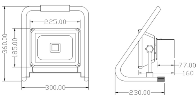 Emergency 30W Rechargeable LED floodlight Portable with 10Hours Li battery charger adapter